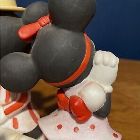 Walt Disney Productions Mickey & Minnie Mouse Porcelain Figurine, Mickey w/Cane - Picture 9 of 12
